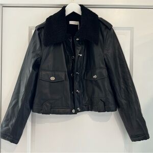 Jonathan simkhai vegan leather Sherpa jacket 🧥